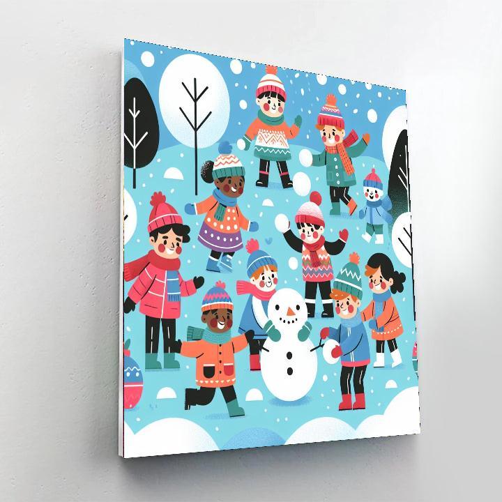Charming Snowy Adventure Paint By Number