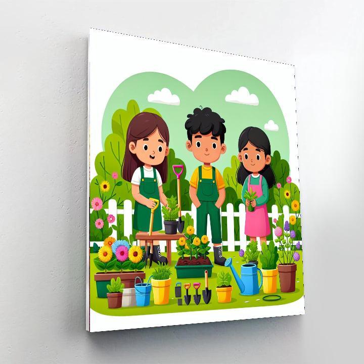 Eco-friendly Garden Adventure Paint By Numbers Kits