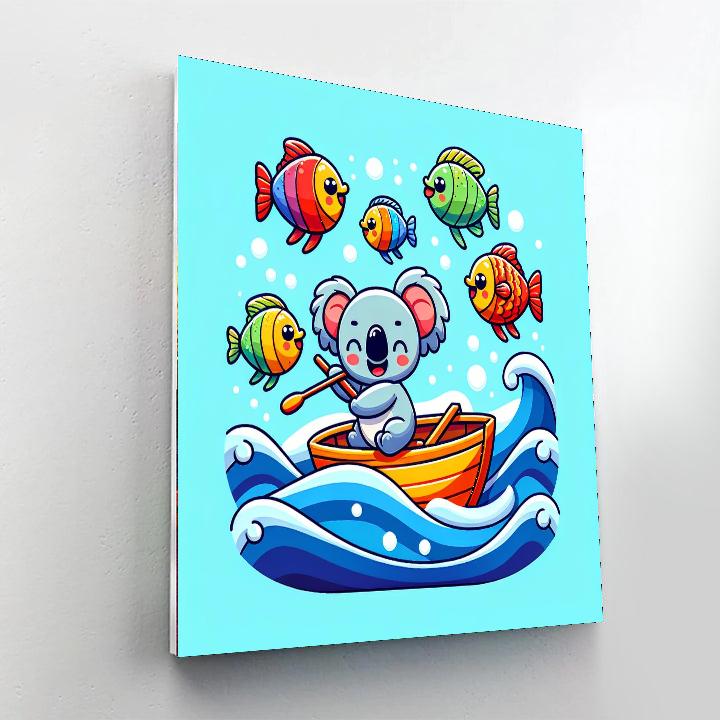 Sailing With Captain Koala Painting By Numbers Kit