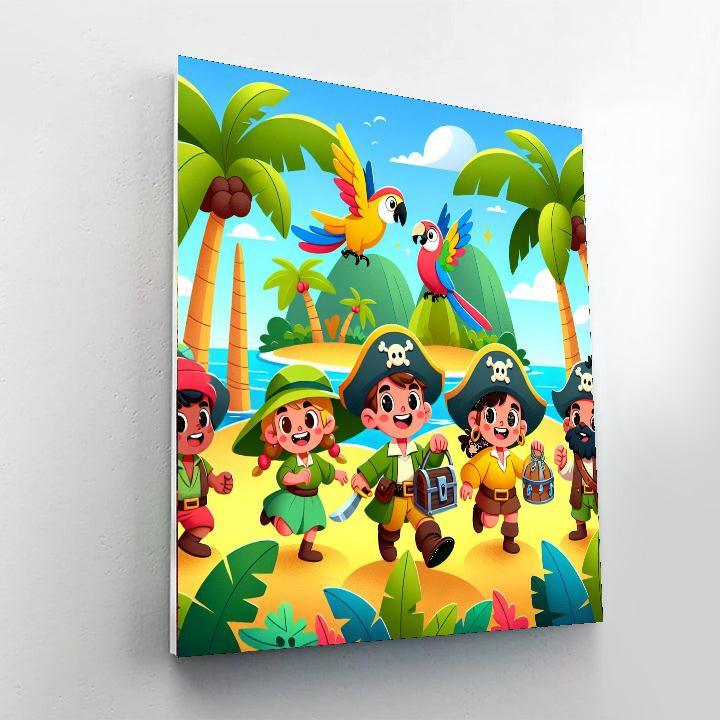 Magical Island Treasure Hunt Number Painting