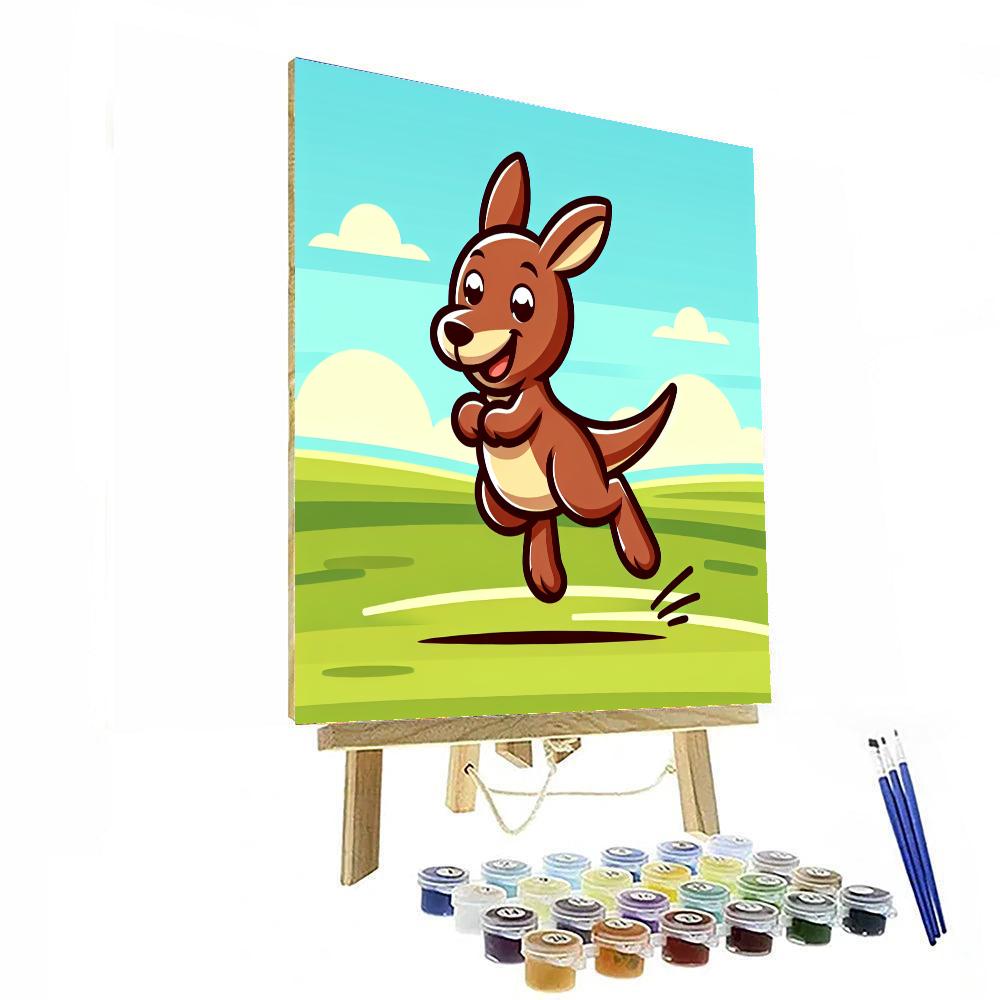 Playful Kangaroo Paint By Color