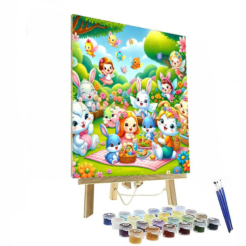 Sunny Garden Gathering Paint By Numbers Art