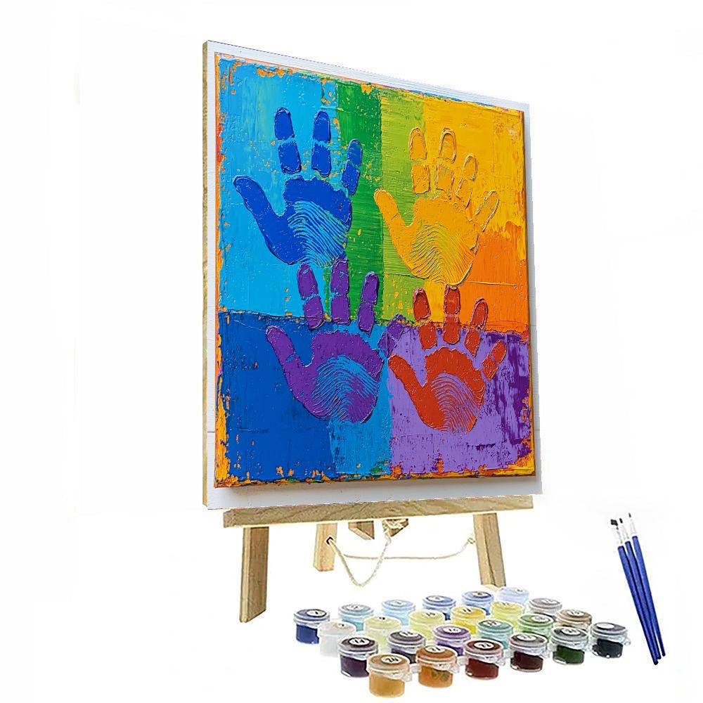 A Mother's Handprint Paint By Number
