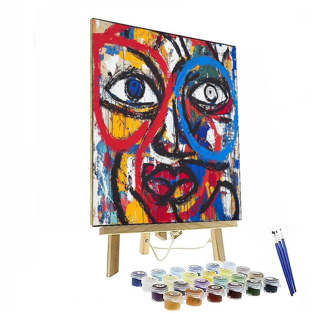 Jean-Michel Basquiat Inspired Patterns Of Connection  Numbered Painting Kits