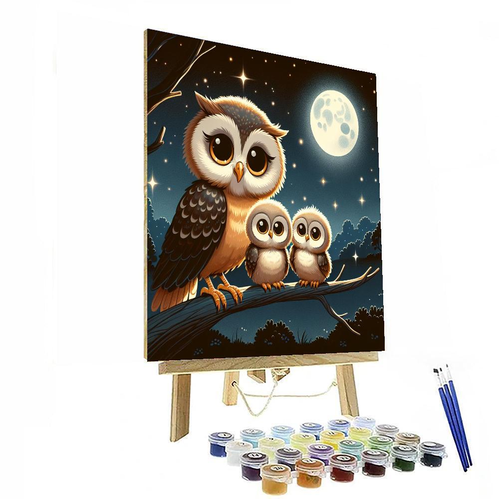 Curious Owl Family Numbered Painting Kits