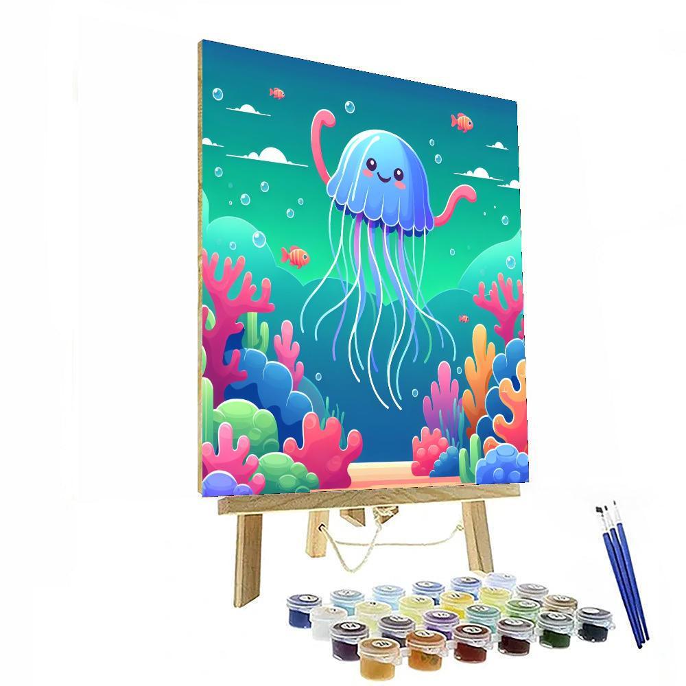 Jolly Jellyfish's Undersea Dance Paint By Number