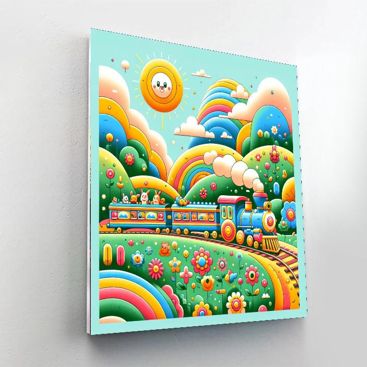 Fantasy Train Ride Paint By Numbers Art