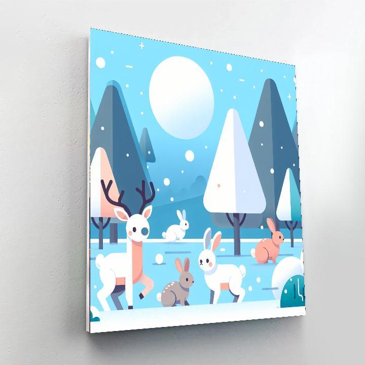 Snowy Forest DIY Paint By Numbers