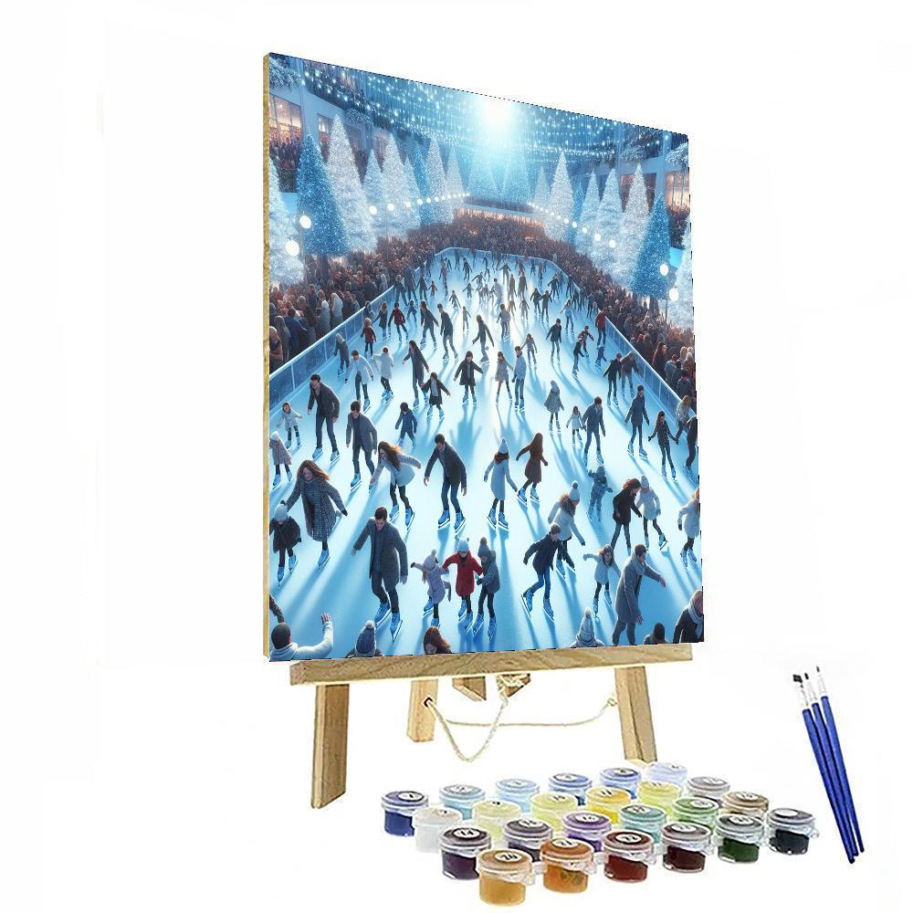 Glistening Ice Skating Rink Numbered Painting Kits