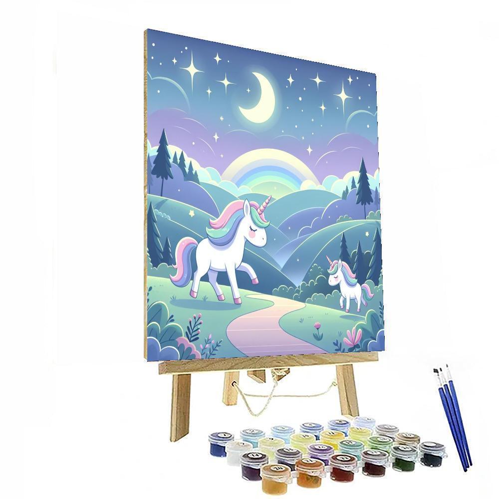 Moonlit Unicorn Path Painting By Numbers Kit