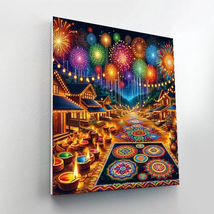 Diwali Festival - New Delhi Painting By Numbers Kit
