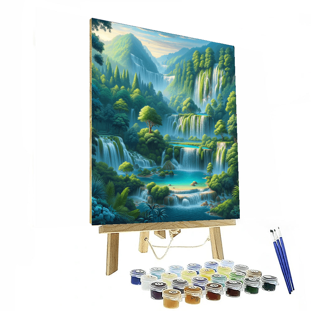Whispering Waterfalls - DIY Painting By Numbers Kit