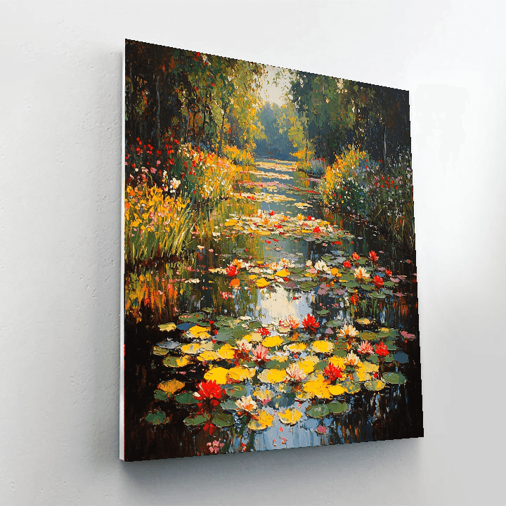 Claude Monet Inspired Joyful Floral Symphony  DIY Paint By Numbers