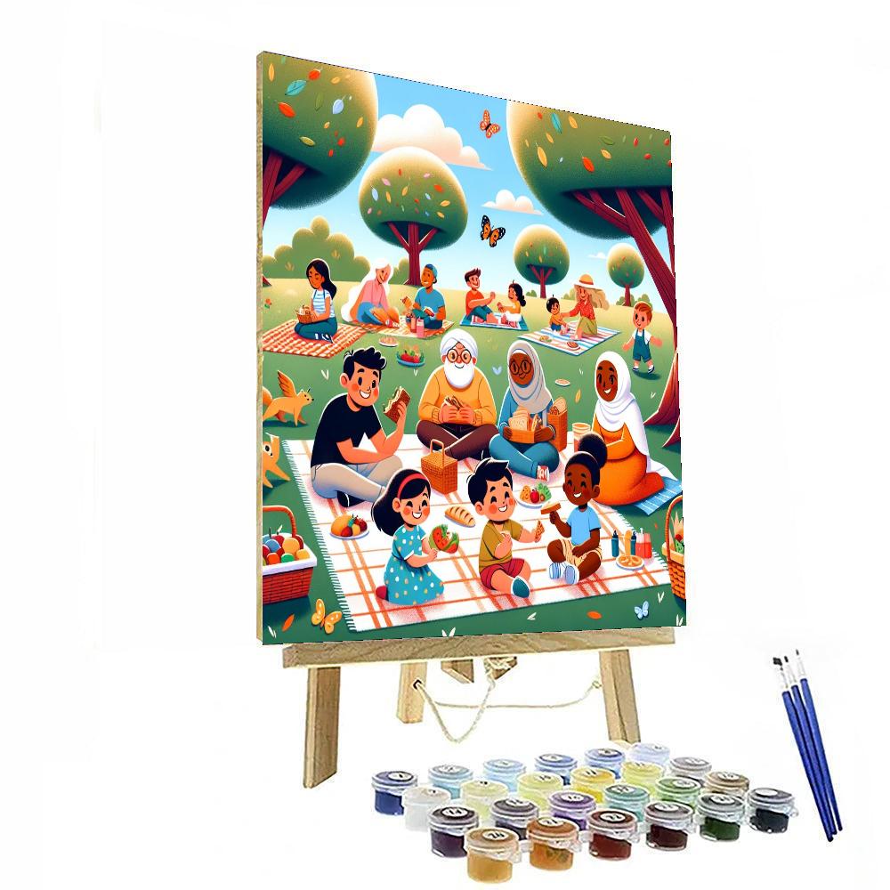 Joyful Picnic Adventure Paint By Color