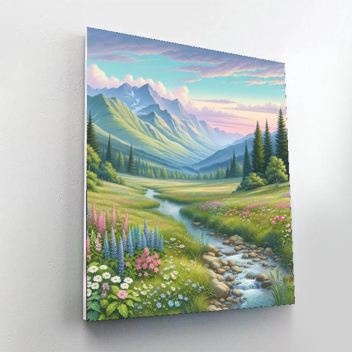 Mountain Meadow Serenity Paint By Color