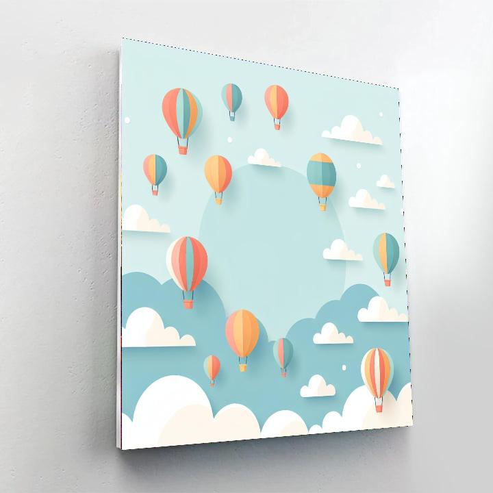 Skyward Balloon Expedition Paint By Numbers Art