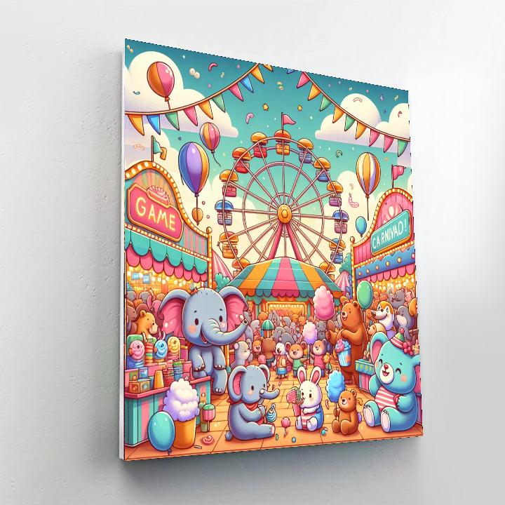 Joyful Animal Carnival Paint By Numbers