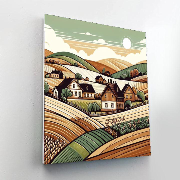 Rustic Countryside Journey Paint By Number