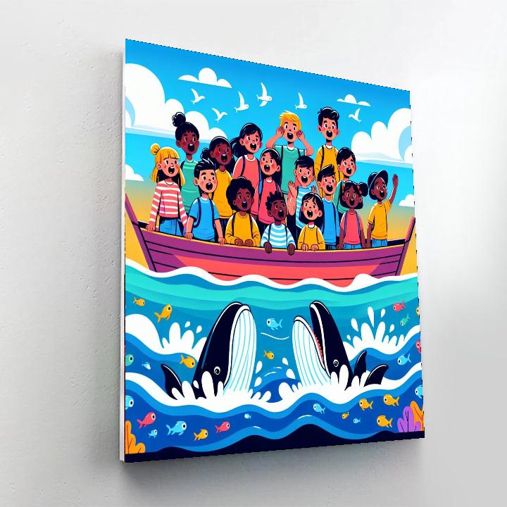 Whale Watching Trip Paint By Numbers Art