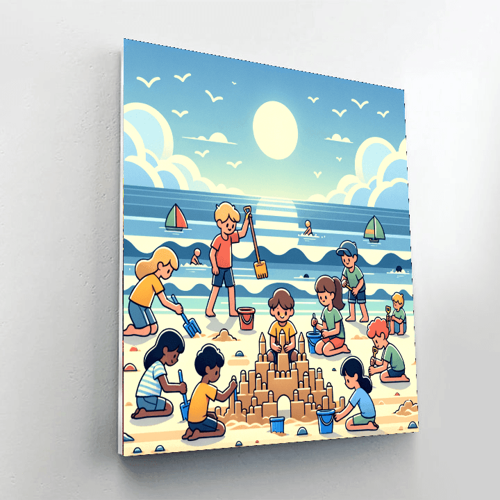 Sunny Beach Day Fun Paint By Numbers