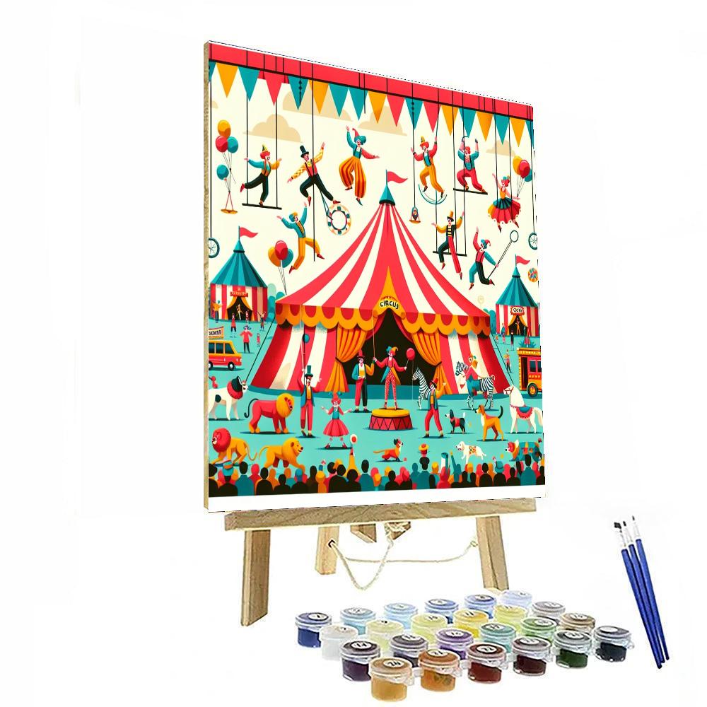 Circus Performers Gala Painting By Numbers Kit