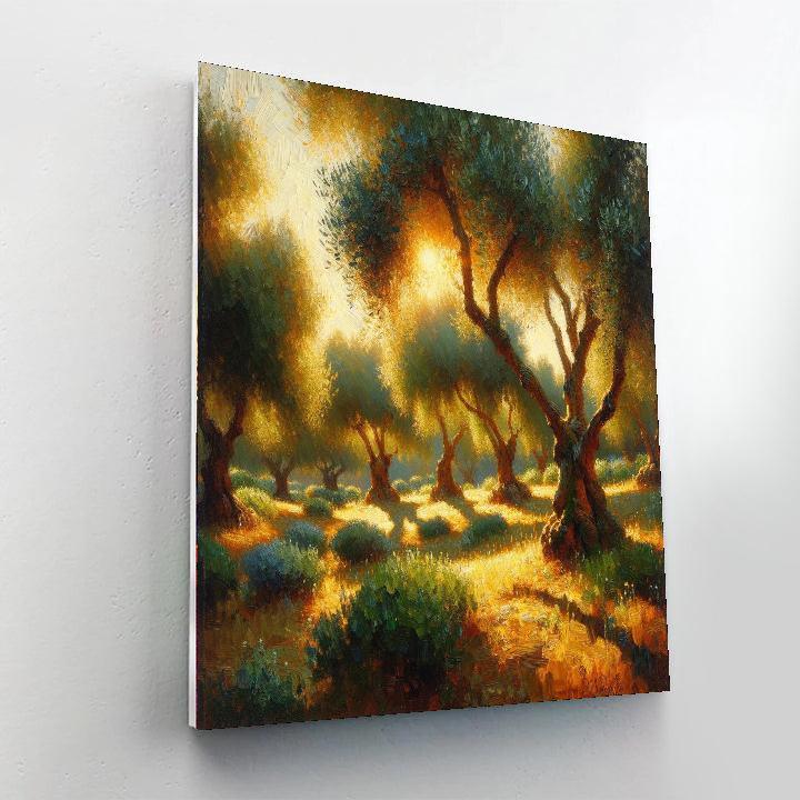 Sunlit Olive Grove Retreat Paint By Numbers