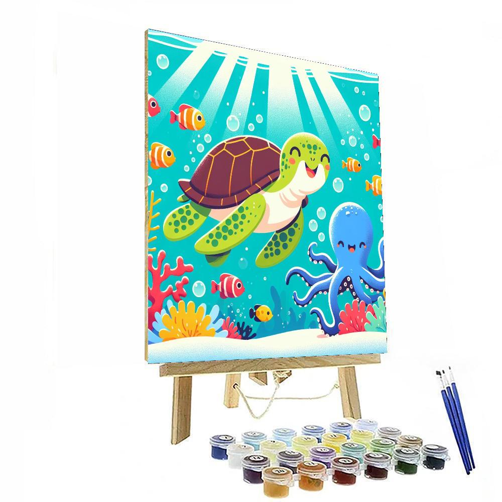 Sea Life Exploration Painting Number Kit