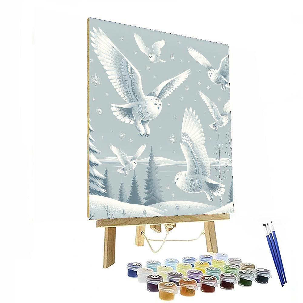Snowy Owl Spectacle Painting By Numbers Kit