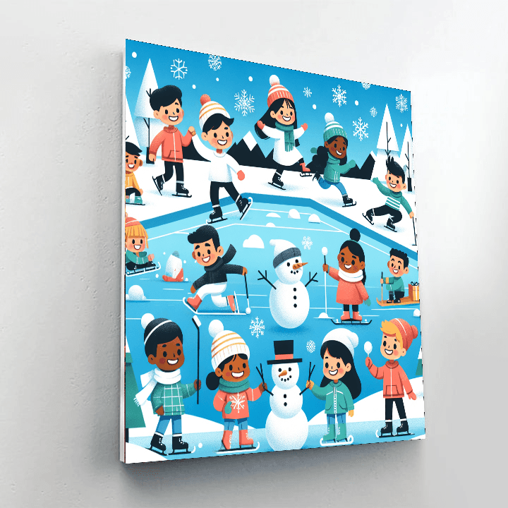 Cheerful Winter Adventures Painting Number Kit