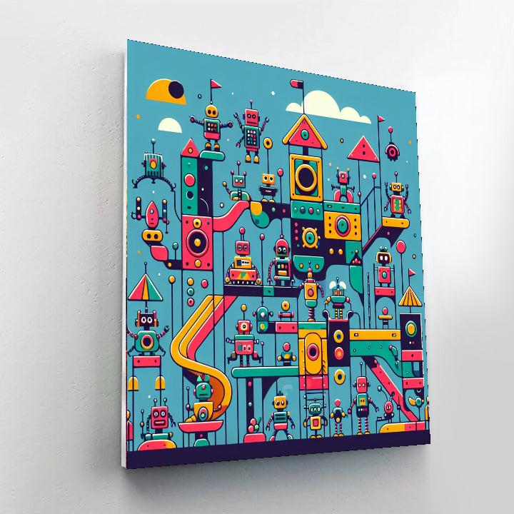 Kooky Robot Playground Paint By Number