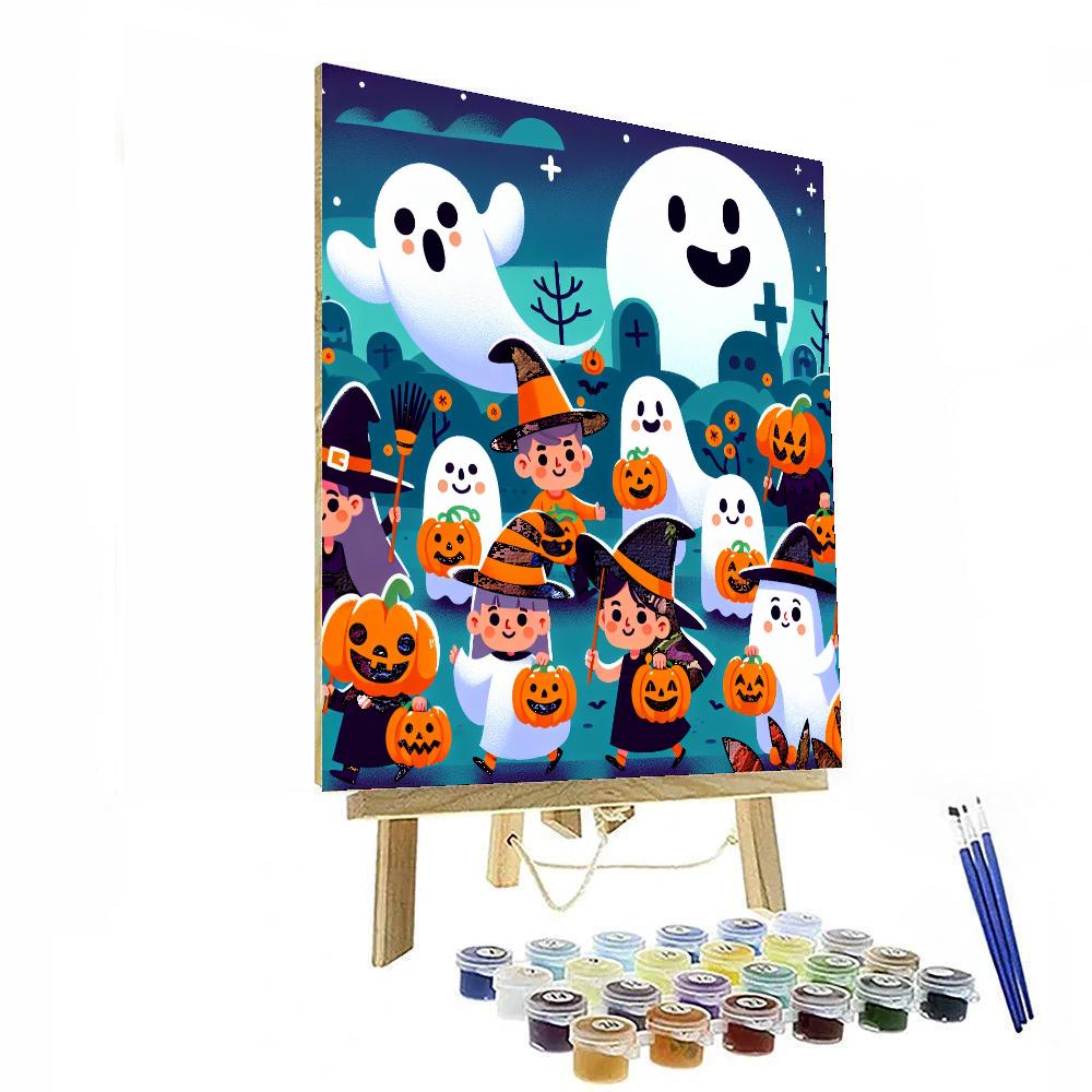 Spooky Halloween Parade Painting Number Kit