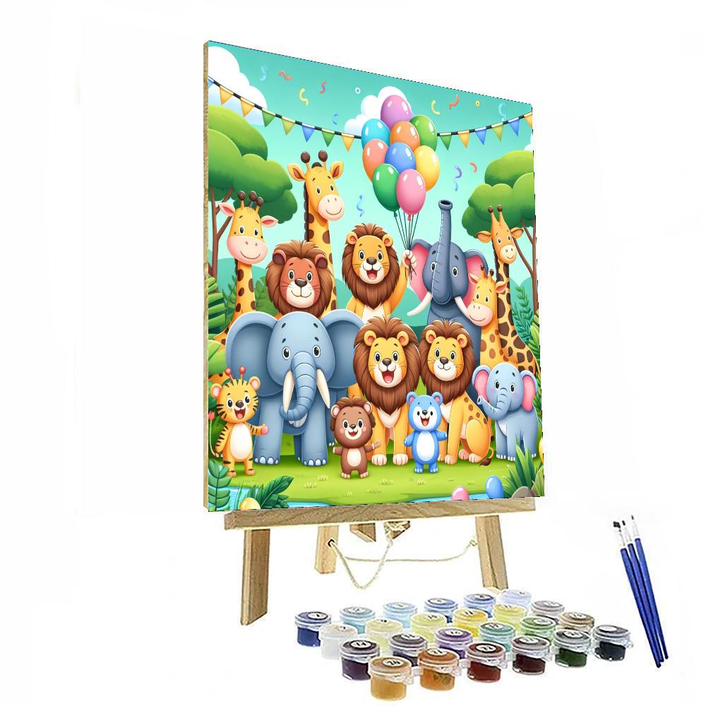 Safari Party Paint By Numbers Art