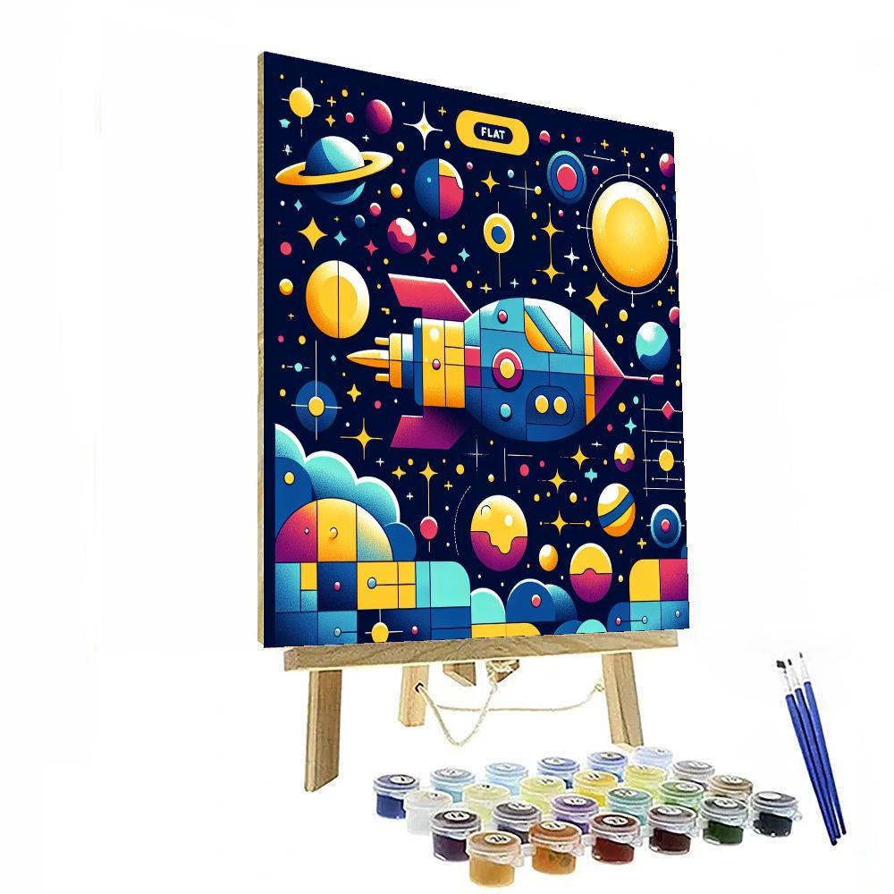 Space Galaxy Explorer Paint By Numbers Art