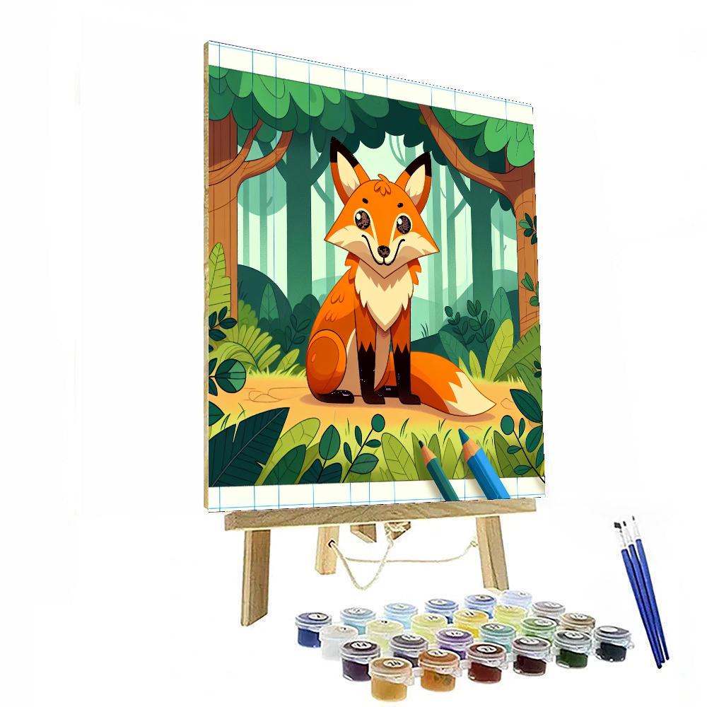 Magic Forest Fox Number Painting