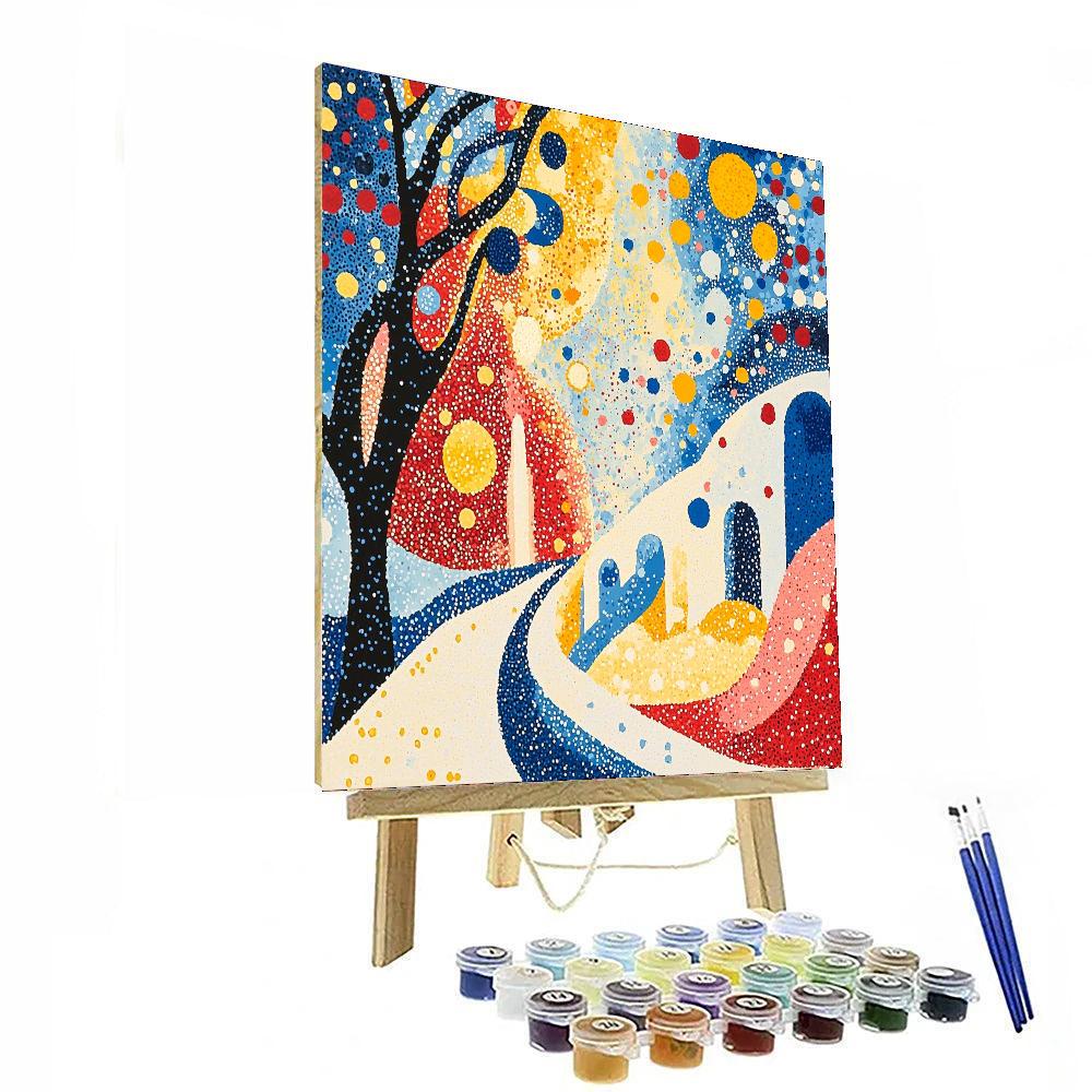 Georges Seurat Inspired Abstract Bliss  Painting Number Kit