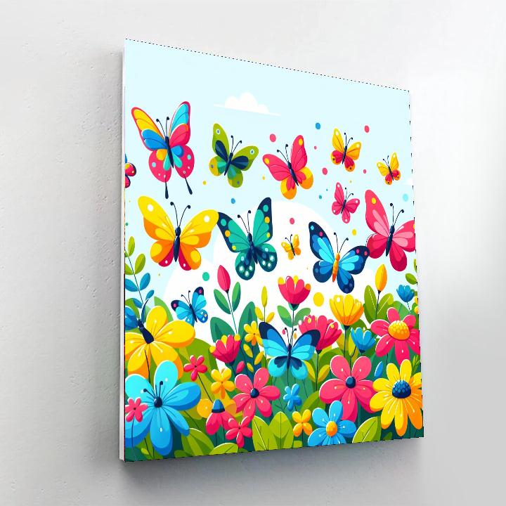 Busy Butterfly Bliss Painting Number Kit