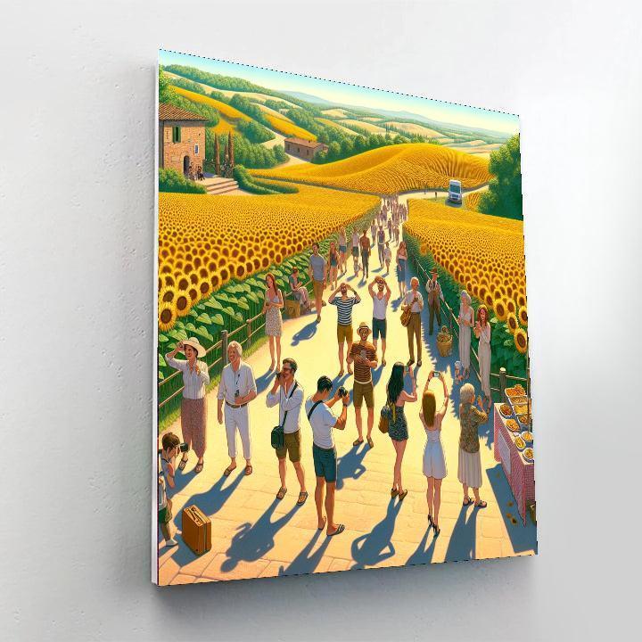 Tuscany Sunflower Festival - Italy Paint By Numbers Art