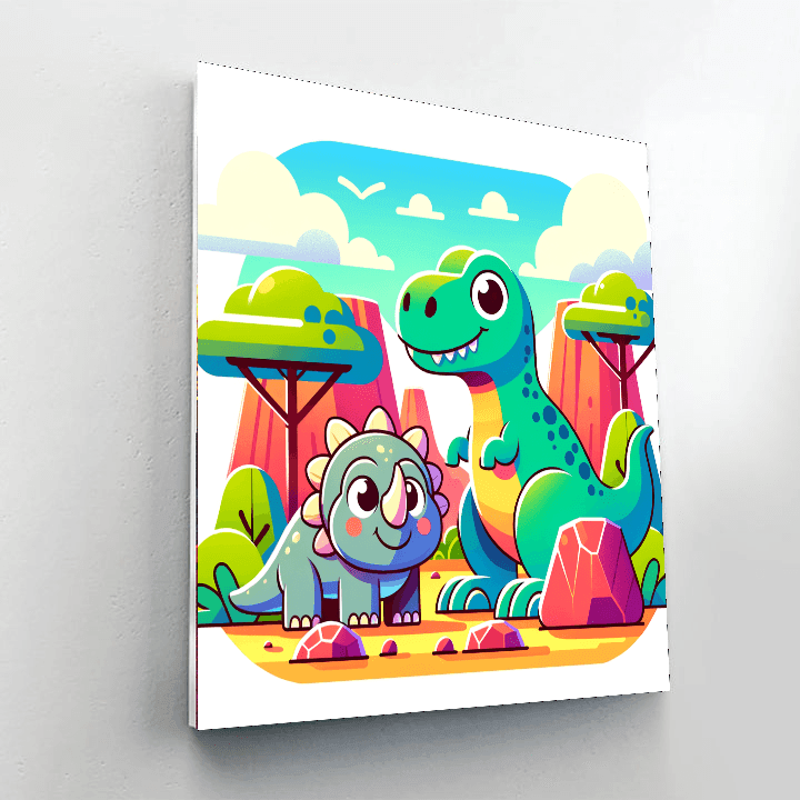 Fantastic Dinosaur Adventure Painting By Numbers Kit