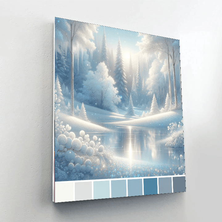 Glistening Ice And Snow Paint By Color