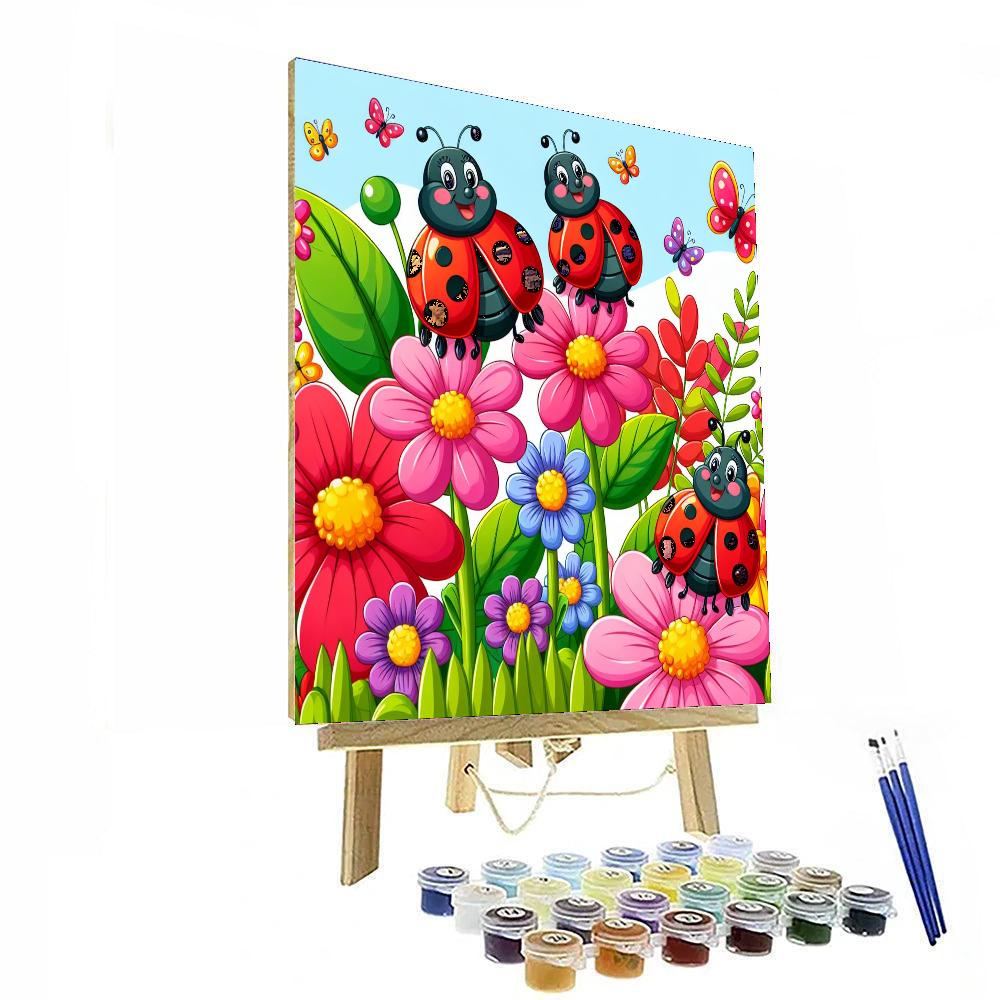 Lovely Ladybug Garden Paint By Number
