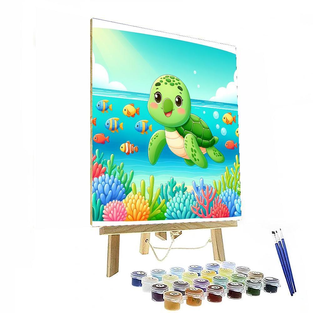 Jolly Sea Turtle Paint By Numbers Kits