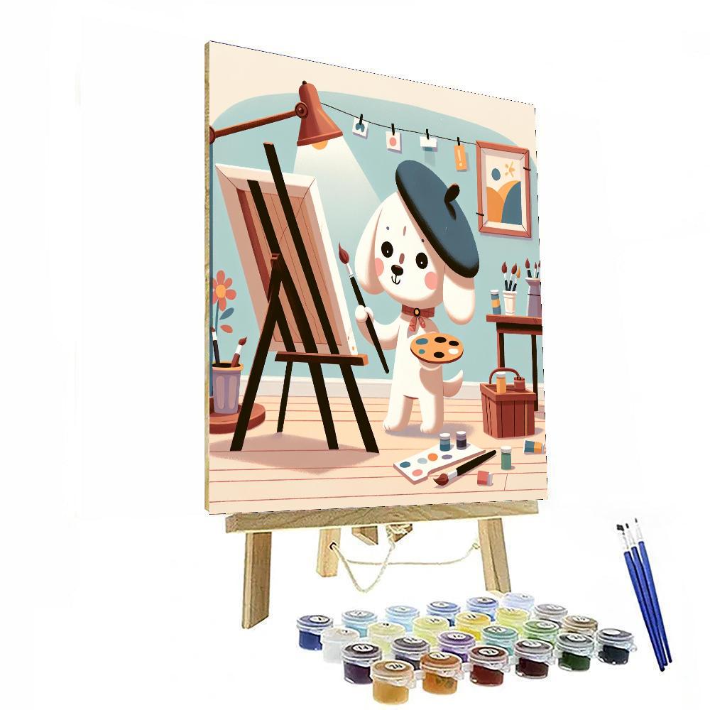 Renaissance Artist Dog Number Painting