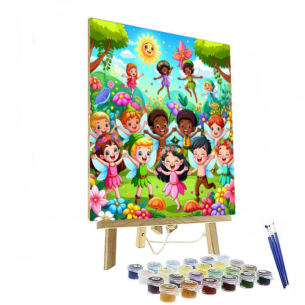 Funky Fairy Garden Paint By Numbers Art