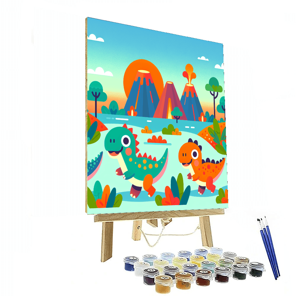 Dino Discovery Dash Number Painting