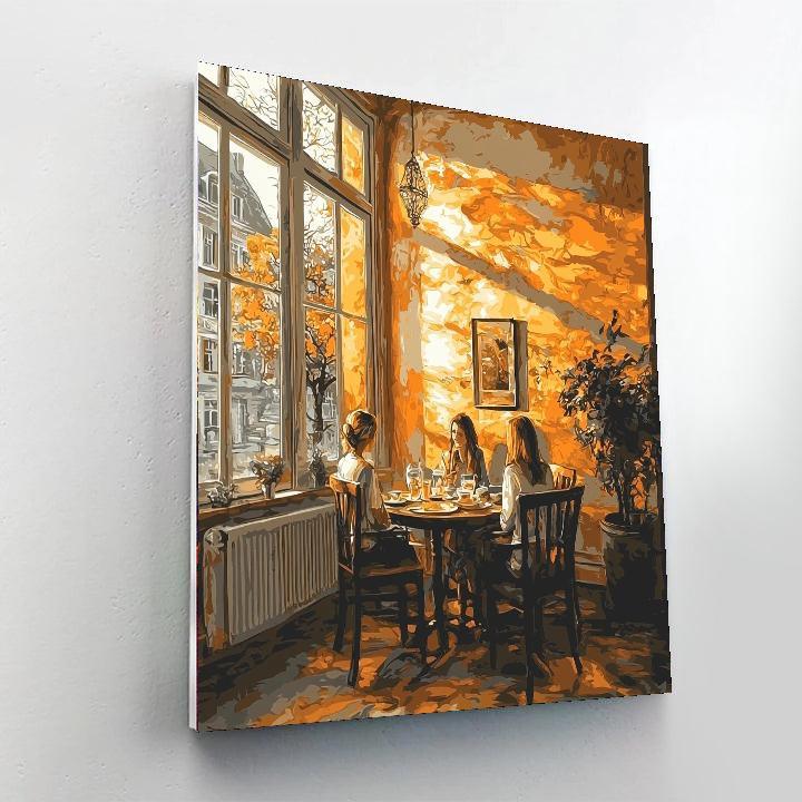 Johannes Vermeer Inspired Vermeer's Harmonious Hearth  Numbered Painting Kits
