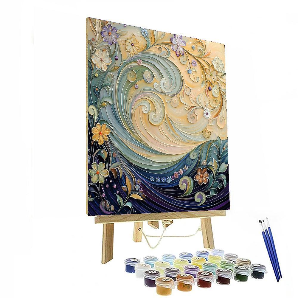 Alphonse Mucha Inspired Waves Of Whimsy  Painting Number Kit