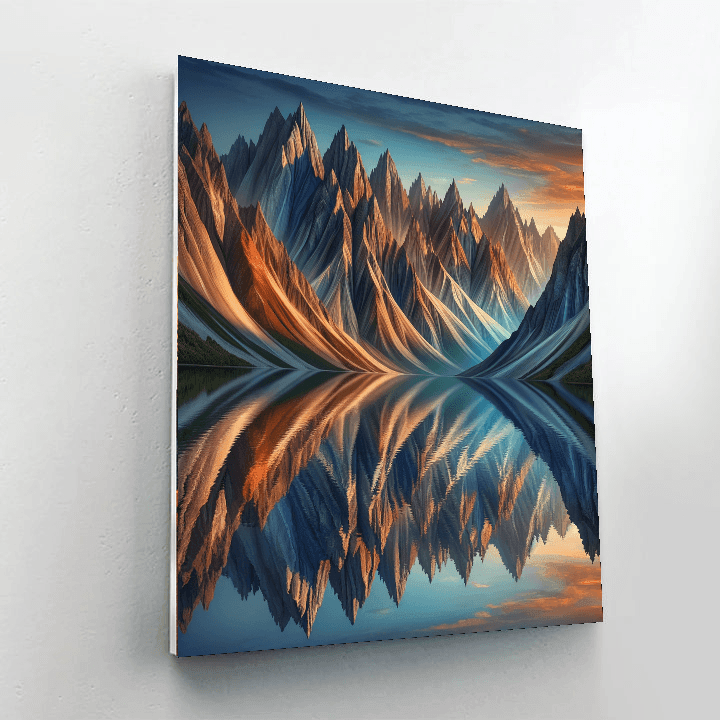 Radiant Mountain Reflection Paint By Number