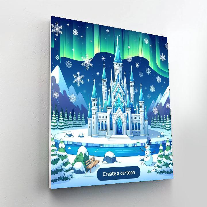 Enchanted Ice Castle Painting Number Kit