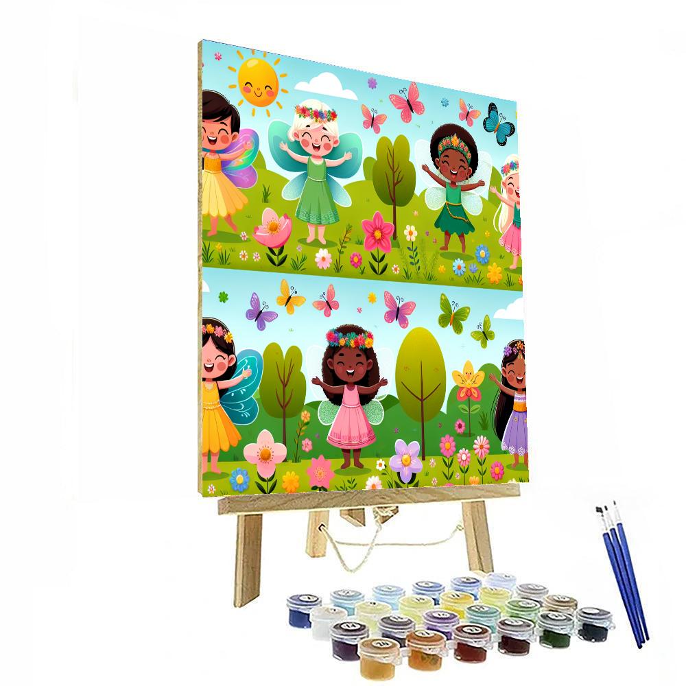 Garden Party With Fairies Numbered Painting Kits