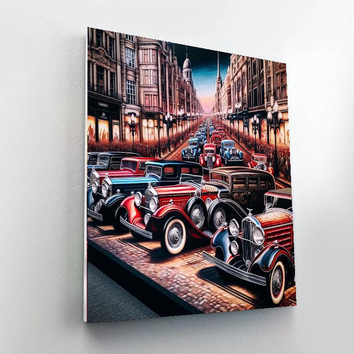 Classic Vintage Car Parade Paint By Color